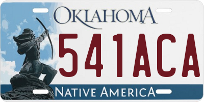 OK license plate 541ACA