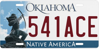 OK license plate 541ACE