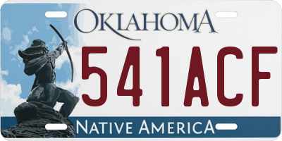 OK license plate 541ACF