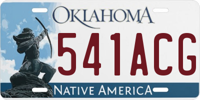 OK license plate 541ACG