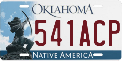 OK license plate 541ACP