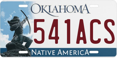 OK license plate 541ACS