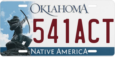 OK license plate 541ACT