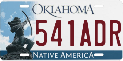 OK license plate 541ADR