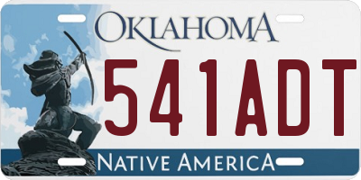 OK license plate 541ADT