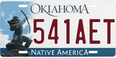 OK license plate 541AET
