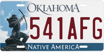 OK license plate 541AFG