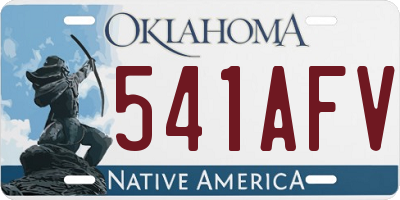 OK license plate 541AFV