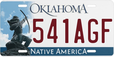 OK license plate 541AGF