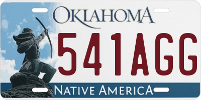 OK license plate 541AGG