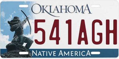 OK license plate 541AGH