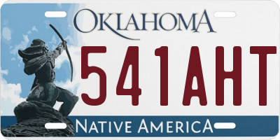 OK license plate 541AHT