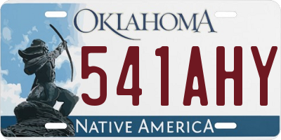 OK license plate 541AHY