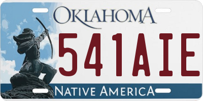 OK license plate 541AIE