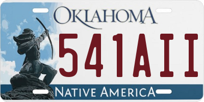 OK license plate 541AII