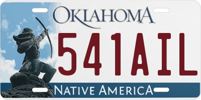 OK license plate 541AIL