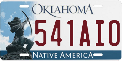 OK license plate 541AIO