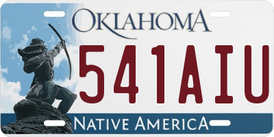 OK license plate 541AIU