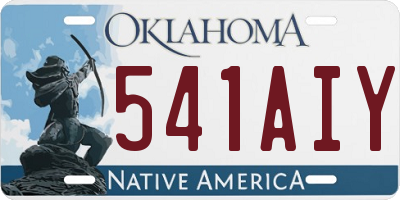 OK license plate 541AIY
