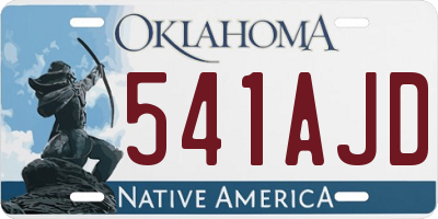 OK license plate 541AJD
