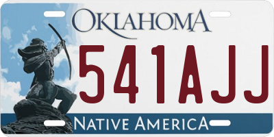 OK license plate 541AJJ