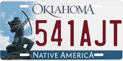 OK license plate 541AJT