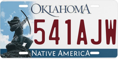 OK license plate 541AJW