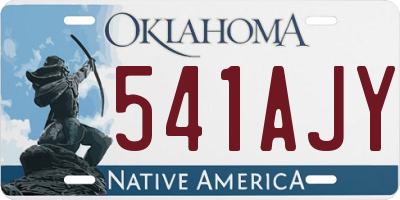 OK license plate 541AJY