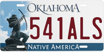 OK license plate 541ALS