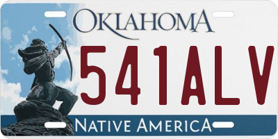 OK license plate 541ALV