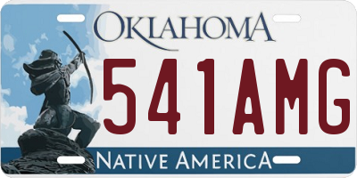 OK license plate 541AMG