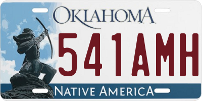 OK license plate 541AMH