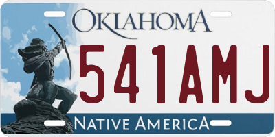 OK license plate 541AMJ