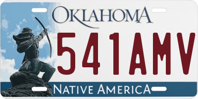 OK license plate 541AMV
