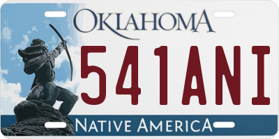 OK license plate 541ANI