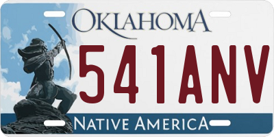 OK license plate 541ANV