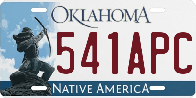 OK license plate 541APC