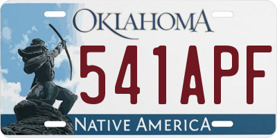 OK license plate 541APF