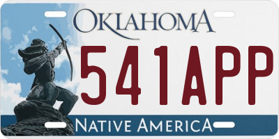 OK license plate 541APP