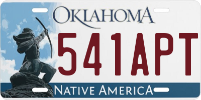 OK license plate 541APT