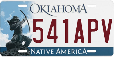 OK license plate 541APV
