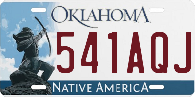 OK license plate 541AQJ
