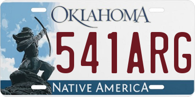 OK license plate 541ARG