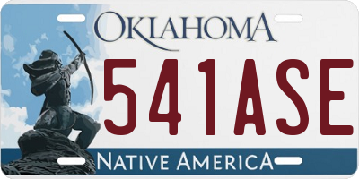 OK license plate 541ASE