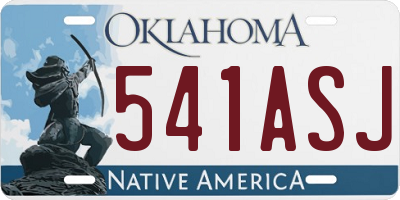 OK license plate 541ASJ