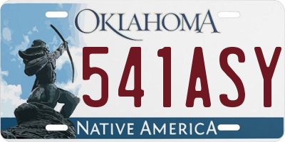 OK license plate 541ASY