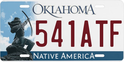 OK license plate 541ATF