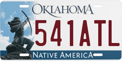 OK license plate 541ATL