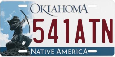 OK license plate 541ATN