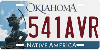 OK license plate 541AVR